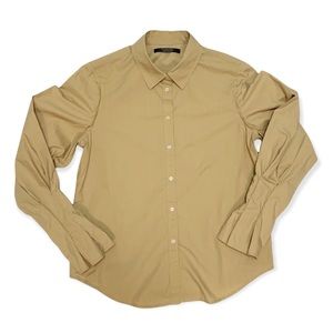Scotch & Soda Tan Button Down Blouse - Small